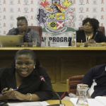 From the back row: Special Programmes manager Samke Dube, Cllr Lindiwe Thwala, Mrs Thabisile Dlamini from Department of Health and Njabulo Makatini