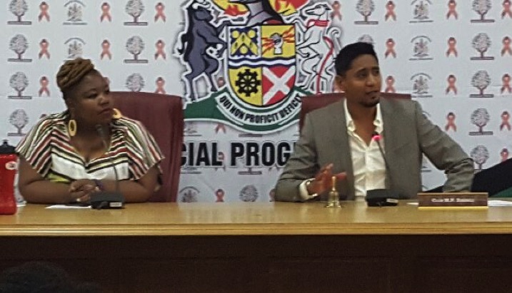 Mayor AF Rehman and Samke Dube: Manager Special Programs.