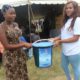 Miss Z.P Mabaso receive her price after a Q&A